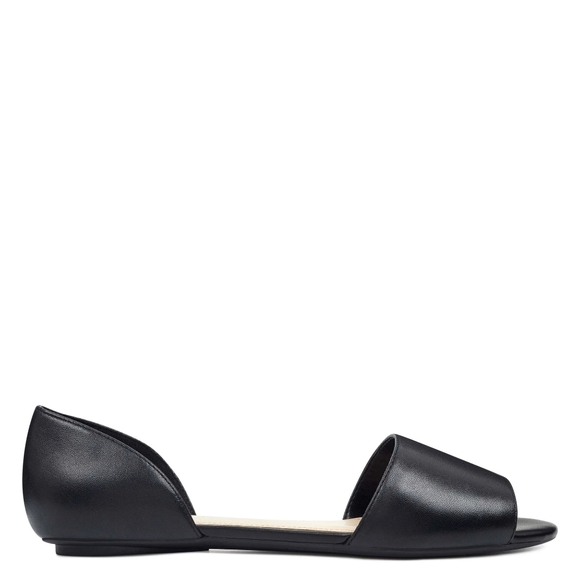 Nine West black d'orsay peep toe flats - Picture 5 of 5